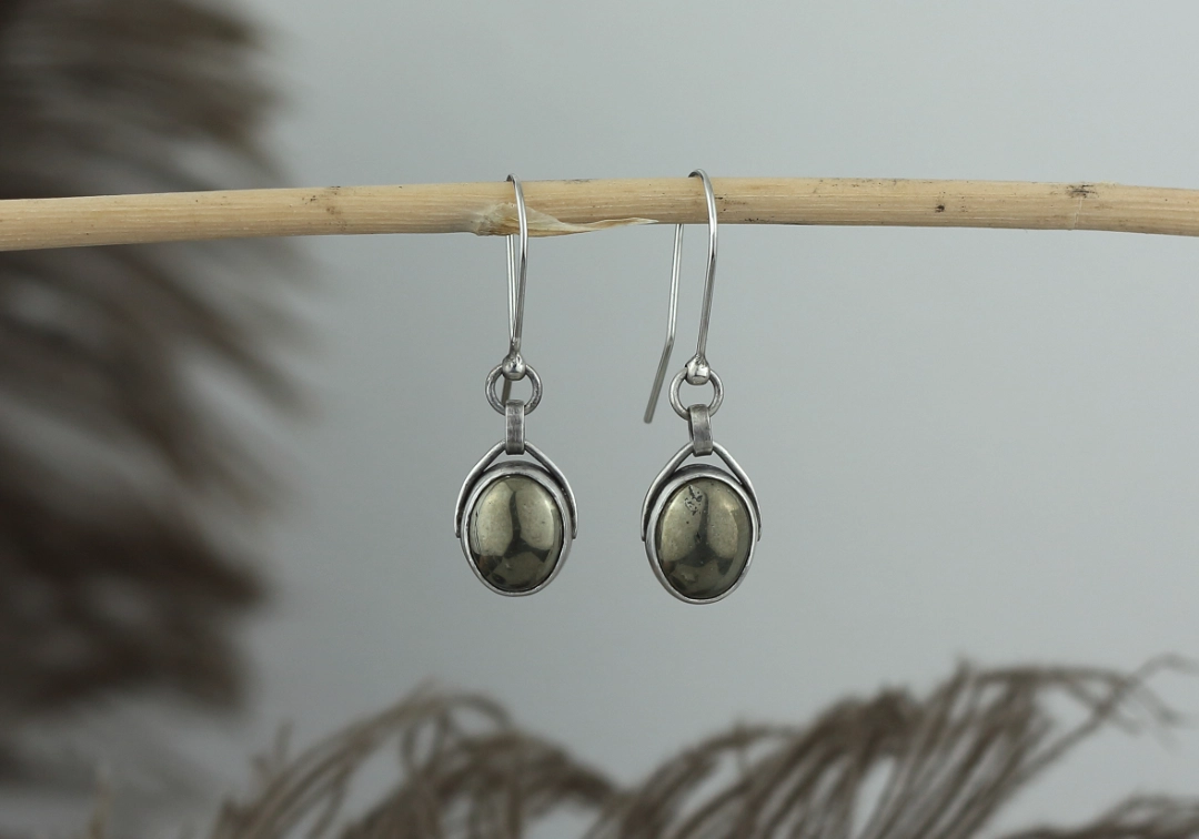 Kolczyki z pirytem - obrazek 3