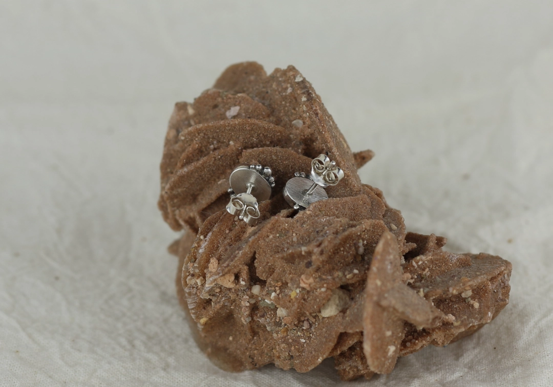 Kolczyki ze skamieniałym drewnem - obrazek 4